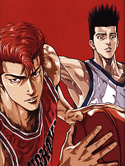 Hanamichi Sakuragi, an entering Shohoku high school freshman holds a record for being rejected by 50 girls during middle school. His nearly 2 meters height and bright red hair causes most students to write him off as a delinquent. One day, a girl named Haruko Akagi approaches Hanamichi without any fear. When she asks Hanamichi: do you like basketball? Hanamichi falls head over heels for the girl of his dreams. Without missing a beat, Hanamichi tells her he loves basketball, and the two head to the gymnasium where Hanamichi learns about the slam dunk. He also learns of Rukawa, one of the country’s top basketball prospects, also a freshman at Shohoku.