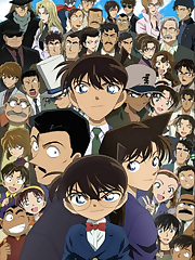 Kudo Shinichi is a seventeen year-old high school detective whom people call the Modern Sherlock Holmes. However, one night after a date with his childhood sweetheart, Ran, Shinichi witnessed an illegal trade and, caught off his guard, was knocked unconscious and fed a drug that was supposed to kill him... but he woke up and found himself shrunken to a seven year-old. In order to track down the men who did this to him, Shinichi hid his identity and lived with Ran, whose father happened to be a hopeless detective, and with that came a series of murders and mysteries that he must solve. Note: - Includes Keisatsu Gakkou-hen - Wild Police Story in episodes 1029, 1038, 1042, 1061 - Episodes 11, 52, 76, 118, 162, 184, 208, 342, 356, 449, 452, 487, 488, 489, 490, 515, 516, 521, 522, 651, 734, 804, 805, 927, 928 aired with a runtime of ~50 minutes as opposed to the standard 25 minute long episode. - Episodes 96, 129, 174, 219, 263, 304, 383, 479 aired with a runtime of ~90 minutes as opposed to the standard 25 minute long episode. - Episode 345, 425 aired with a runtime of ~115 minutes as opposed to the standard 25 minute long episode.