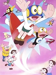 Mitsuo encountered Superman, an alien who is a part of a federation that tries to maintain peace in the galaxy. He then received a helmet (that also serves as a mask) that gives superhuman strength, a cape that enables the wearer to fly, and a badge that allows him to breathe underwater and communicate with his fellow comrades whom he met soon after he utilized these gifts. Superman made it clear to all Permans that their identity must be kept a secret or their brain will be destroyed should it ever be revealed and they are given a special doppelganger robot that can replace them while they are away to achieve this feat, although it is not entirely foolproof nor is it free from potential problems. These equipments then allowed them to be young Permans who try to maintain peace and help the people who are in need.