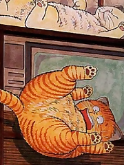 What’s Michael? is the title of a series written and drawn by Kobayashi Makoto. Michael is a rotund tabby cat who is often likened by Americans to the comic strip character Garfield. What’s Michael? has been lauded and critically acclaimed by numerous reviewers for its humorously accurate description of feline behavior. In 1990, it was a New York Library book award winner and earlier in 1986, the Kodansha Manga Award for general manga.
